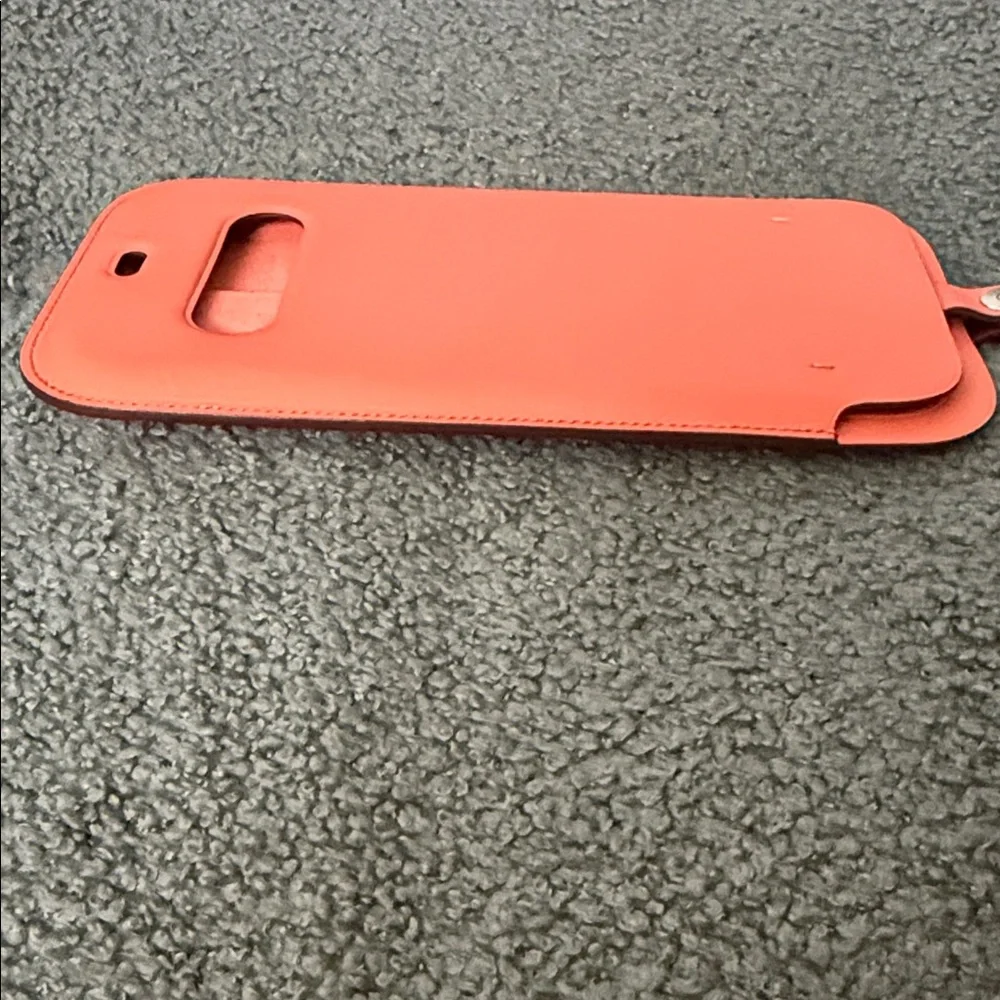 Apple Orange Leather Phone Case